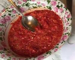 Острая корейская закуска из свежих помидор
